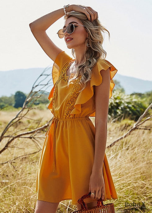 Boho Lace Mini Dress Pauline